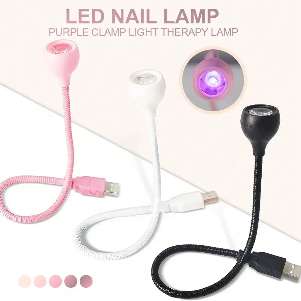 Luz UV LED portátil para esmalte de uñas de Gel UV de secado rápido, Mini lámpara de uñas USB, secador de uñas Flexible portátil, herramientas de salón de manicura