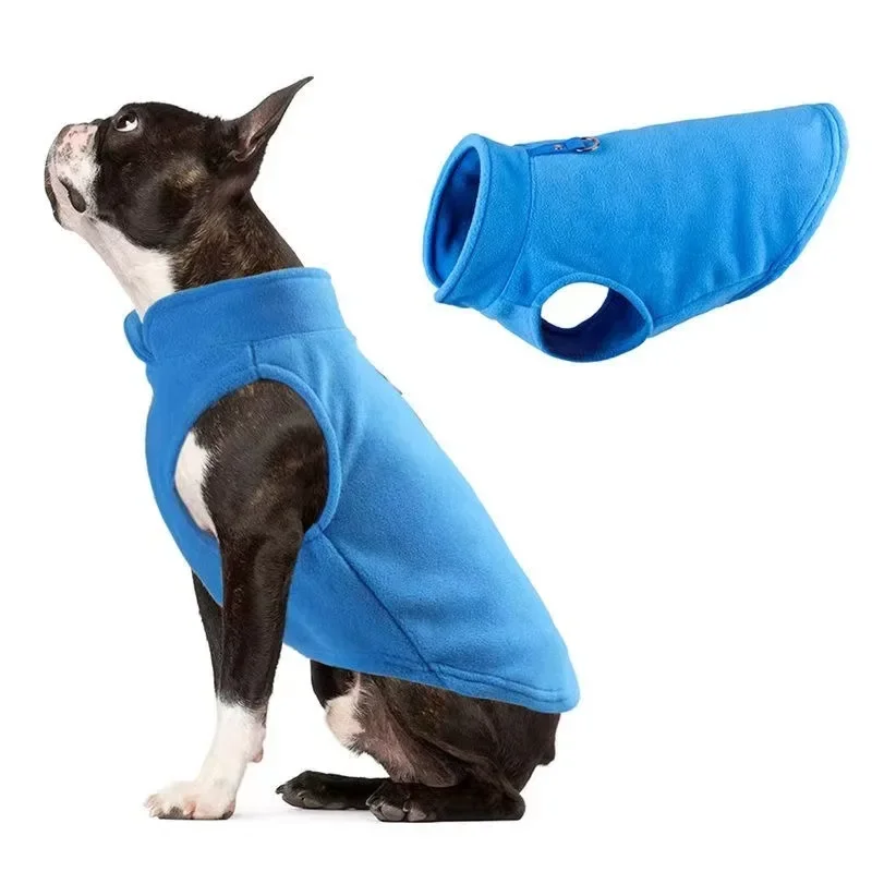 

Outdoor Fleece Vest for Dogs and Cats, Jacket for Small and Medium Dogs, French Bulldog, Puppy Clothing with Pull Ring, New Wint