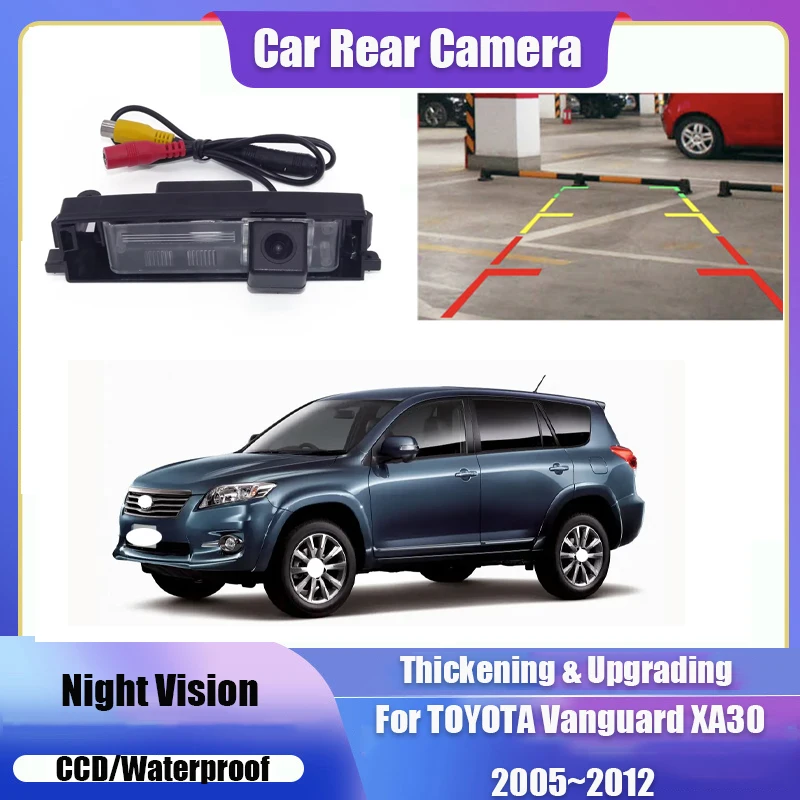 

Автомобильная камера заднего вида с подсветкой номерного знака для TOYOTA Vanguard XA30 2005 ~ 2012 ночного видения, водонепроницаемая резервная парковочная камера