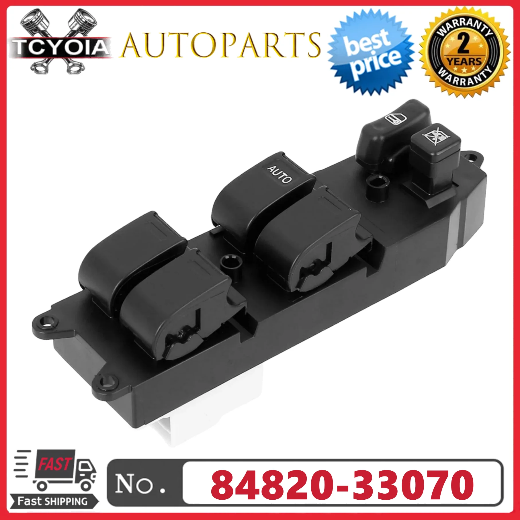 

Front Left Electric Power Car Window Master Switch 84820-33070 8482033070 For Toyota Prius 2004-2009 Camry MCV20 SXV20