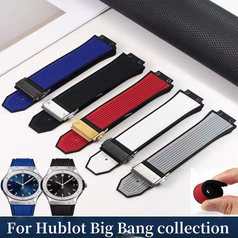 17mm X 27mm For Hublot Big Bang Watchband For Hublot Classic Fusion Rubber Watch Strap Soft Wrist Bracelet Watch Accessories