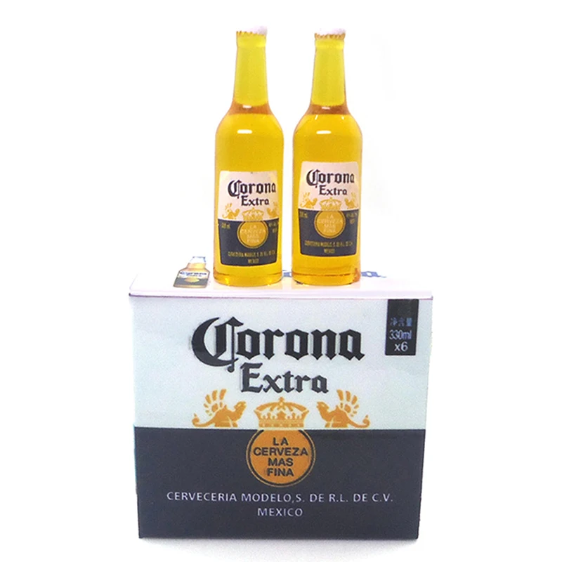 1Set 1:12 Dollhouse Miniature Corona Beer Case Model DIY Kid Toy Accessories Simulation Life Scene