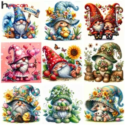 Huacan New Arrivals 2024 Diamond Painting Gnome Diy Drill Mosaic Cartoon Heart Art Home Wall Decor Craft Kit