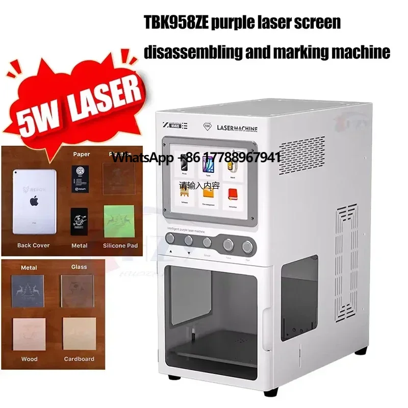 

TBK 958ZE 5W UV Cold Light Screen Separator Marking Machine for Iphone 8-16 PM Tablet Phone Frame Front Back Glass Removal