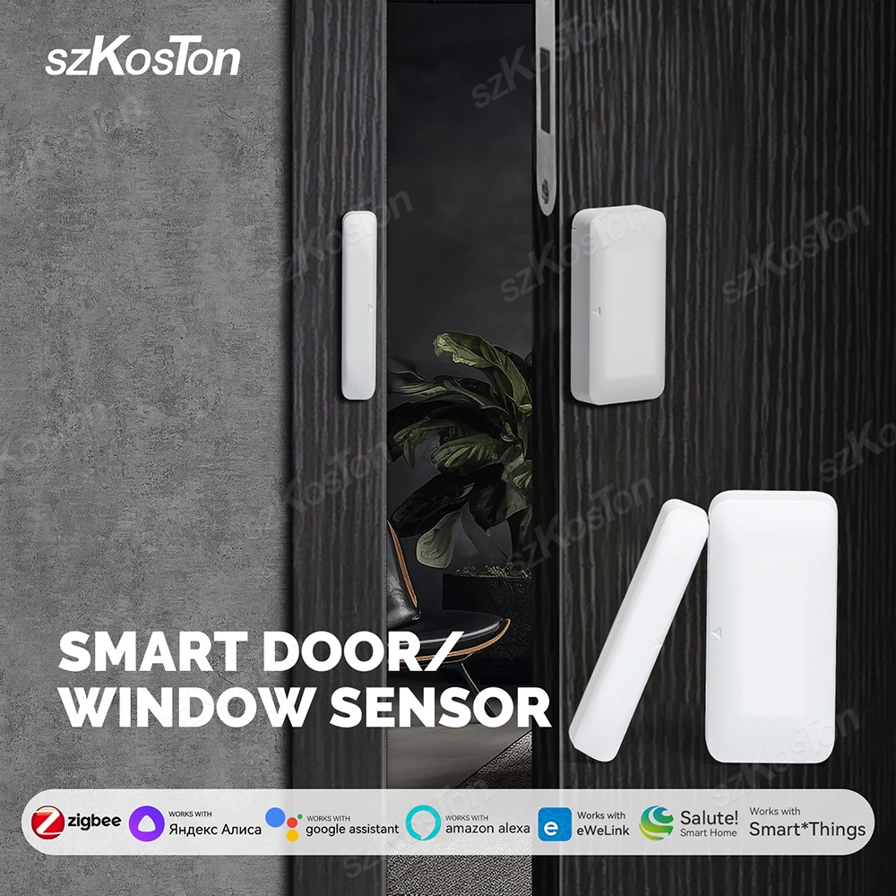 EWeLink App Smart Door Window Sensor ZigBee Wireless Contact Detector for Smart Home Security Support Home Assistant 2MQTT