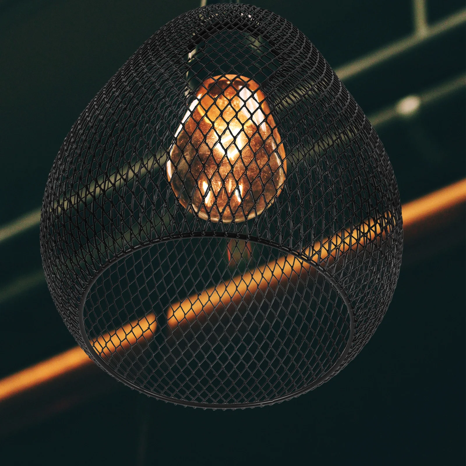

Pear-shaped Lampshade 240*230mm Black Metal Modern Pendant Shades for Bedroom Living Room Restaurant Hotel Office Chandelier