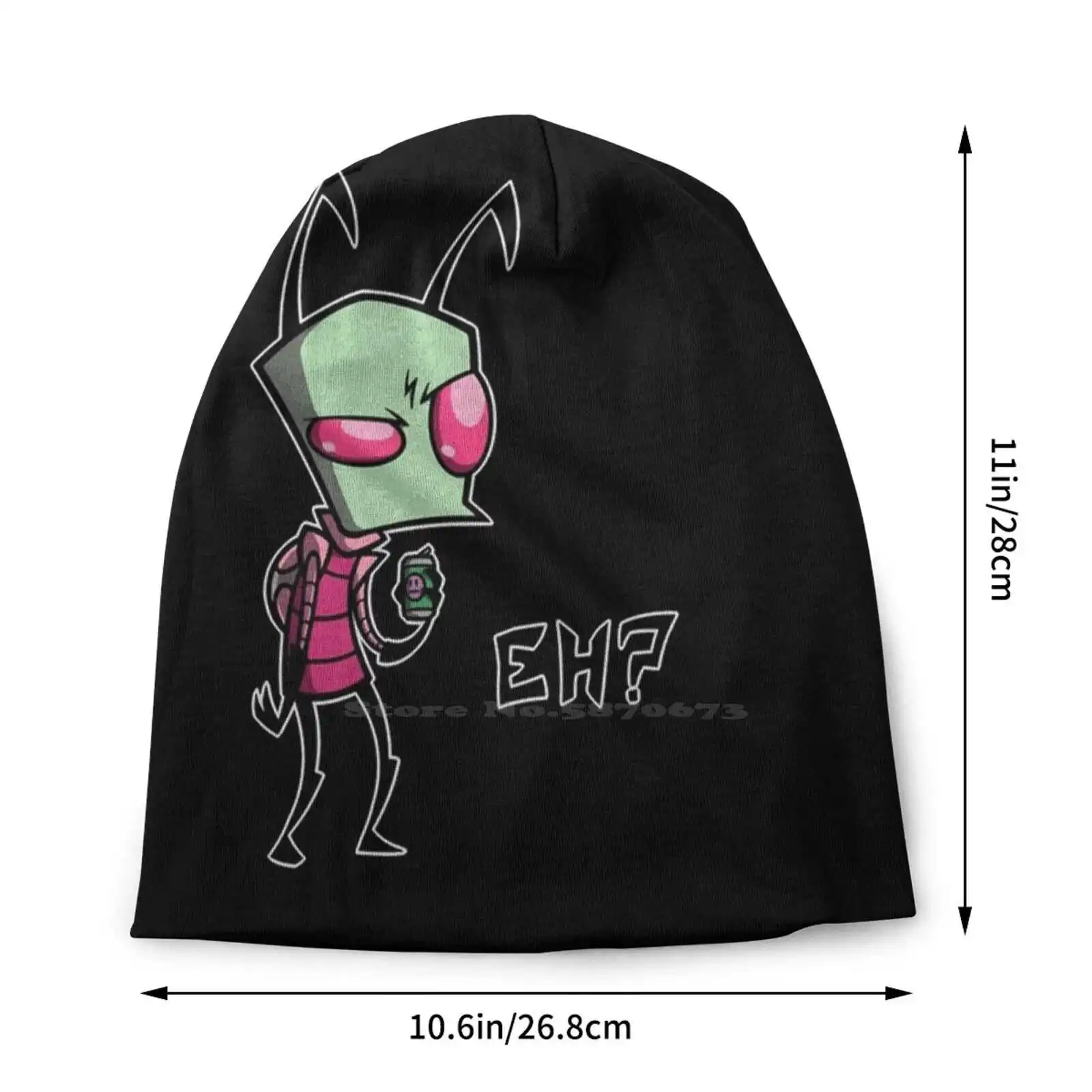 Gir Eh Knitted Hat Warm Beanie Outdoor Caps Invader Zim Cartoon Gir Gaz Dib Characters Tak Sizz Lor Science Fiction Dark Comedy