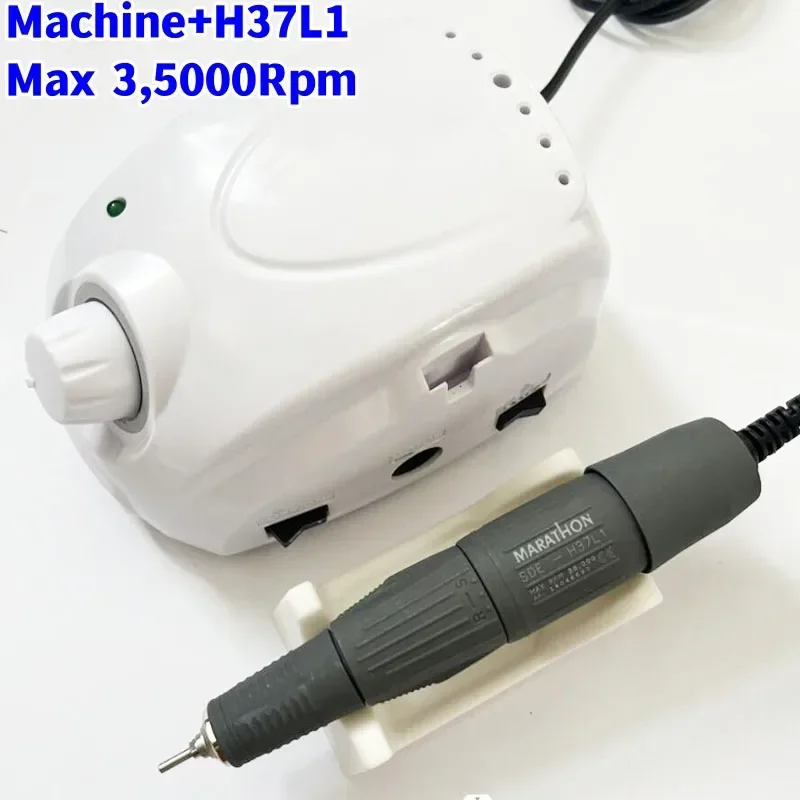 Marathon Champion-3 Control Box 65W SDE H37LN 45000RPM H37L1 Handle Electric Nail Drill Polishing Manicure Machine