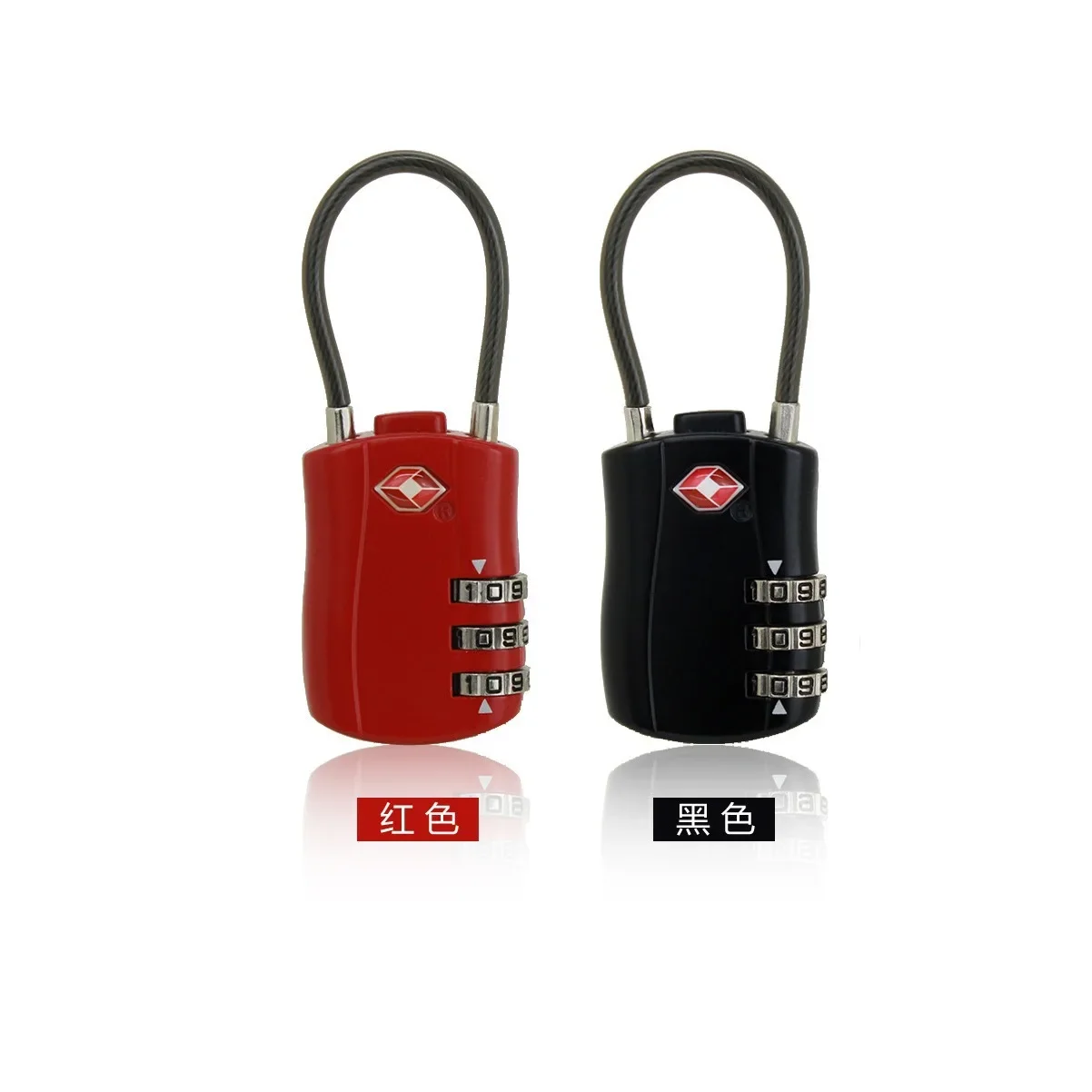 TSA Password Lock All Metal Belt Lock Backpack Cabinet Soft Steel Wire Rope Lock Travel Bag Locks TSA Password Customs Locks