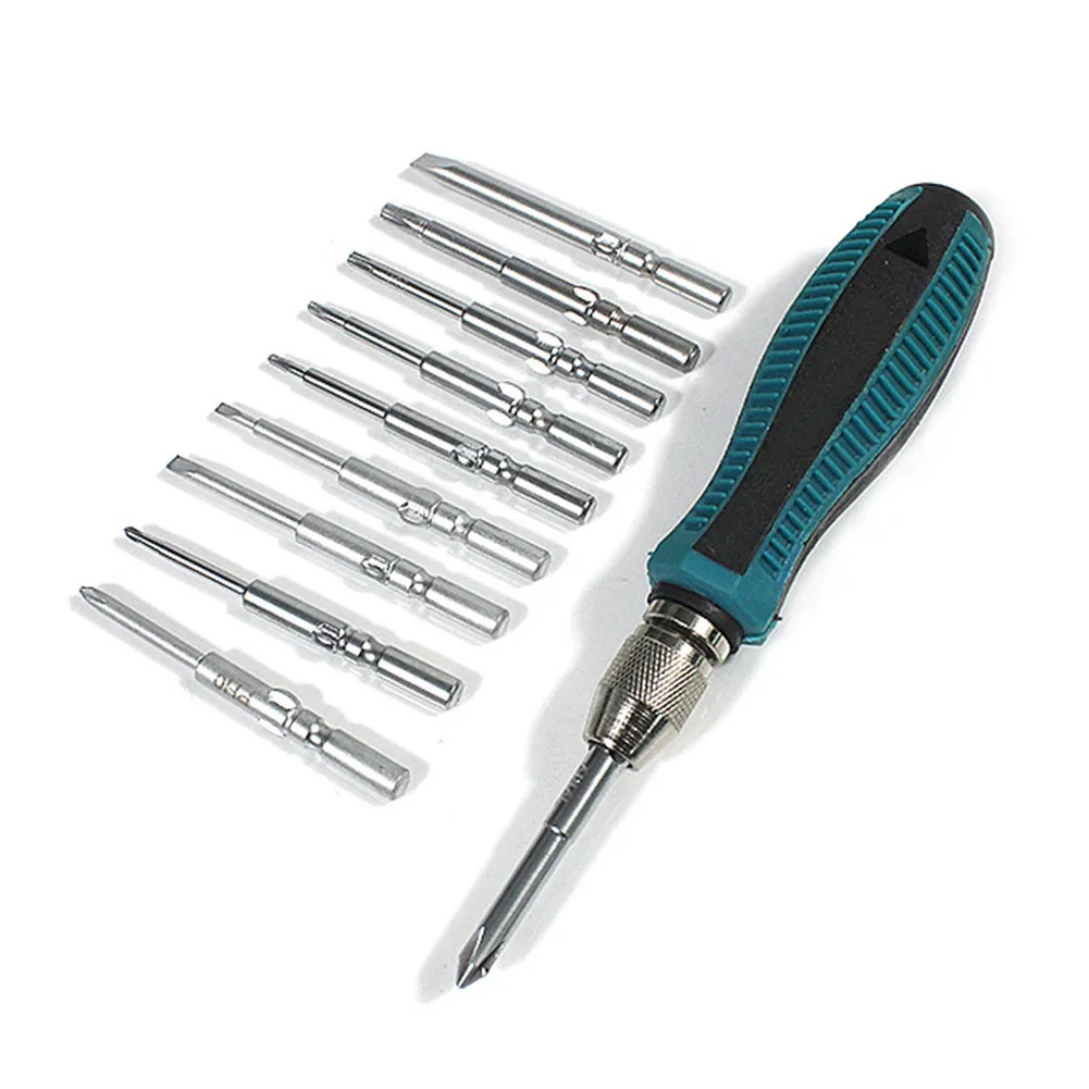 Precisão Chave de Fenda Grupo Ranhurado Torx Bits Haste Redonda Reparo do Computador Anti Slip Handle 801 mm