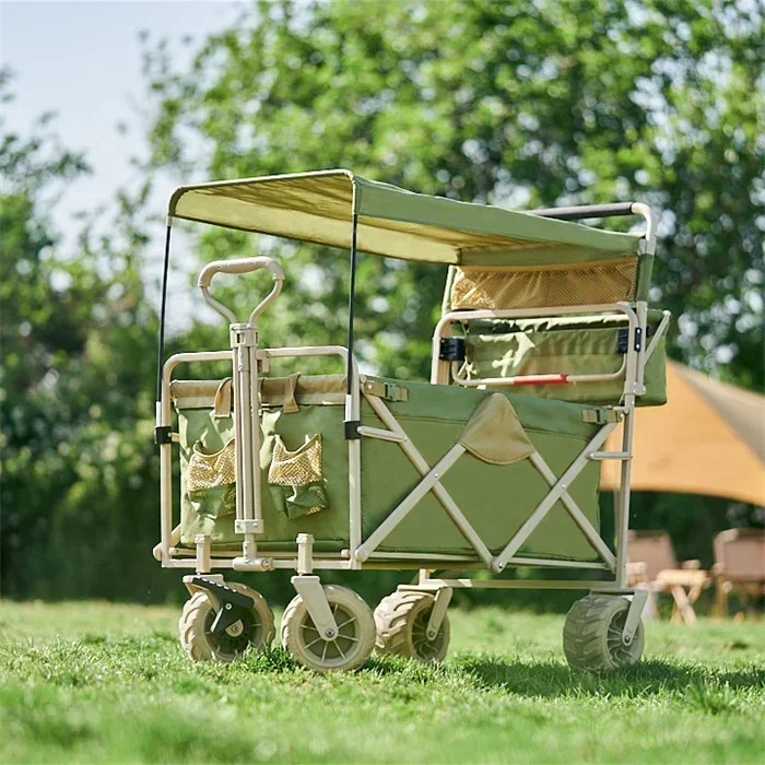 Outdoor camping trolley / beach wagon / collapsible folding wagon cart