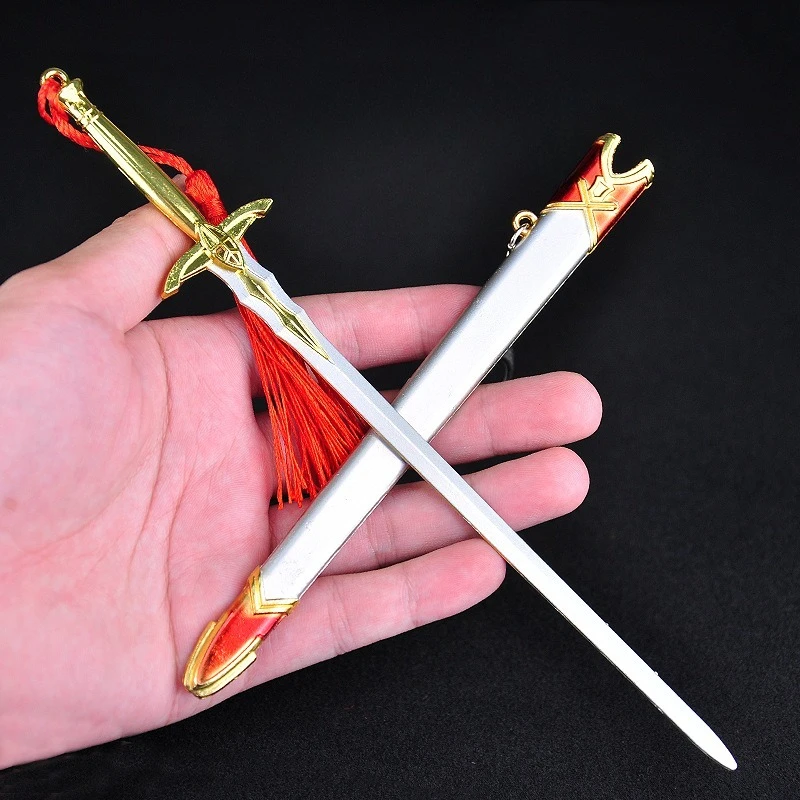 22 センチメートル新アートボス剣ゲームフィギュア周辺小道具金属モデル職人技デスクトップ装飾装飾品誕生日ギフトおもちゃ