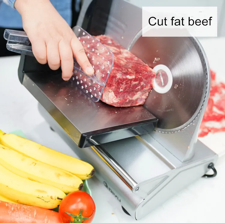 220V Elektrische Fleisch Slicer Hammel Rolle Rindfleisch Cutter Lamm Rollen Gemüse Schneiden Maschine Brot Scheiben Edelstahl Fleischwolf – Detail 8