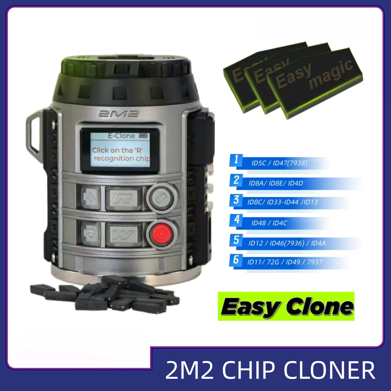 2M2 TANK Easy Clone programmer Super Transponder super chip Clone copying frequency detection ignition coil detection car remote