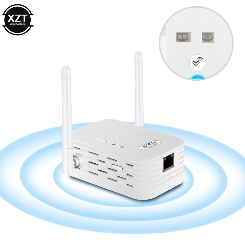 Repetidor sem fio WiFi, extensor de longo alcance, impulsionador de sinal Wi Fi, amplificador de 300Mbps, 2.4G, repetidor, novo