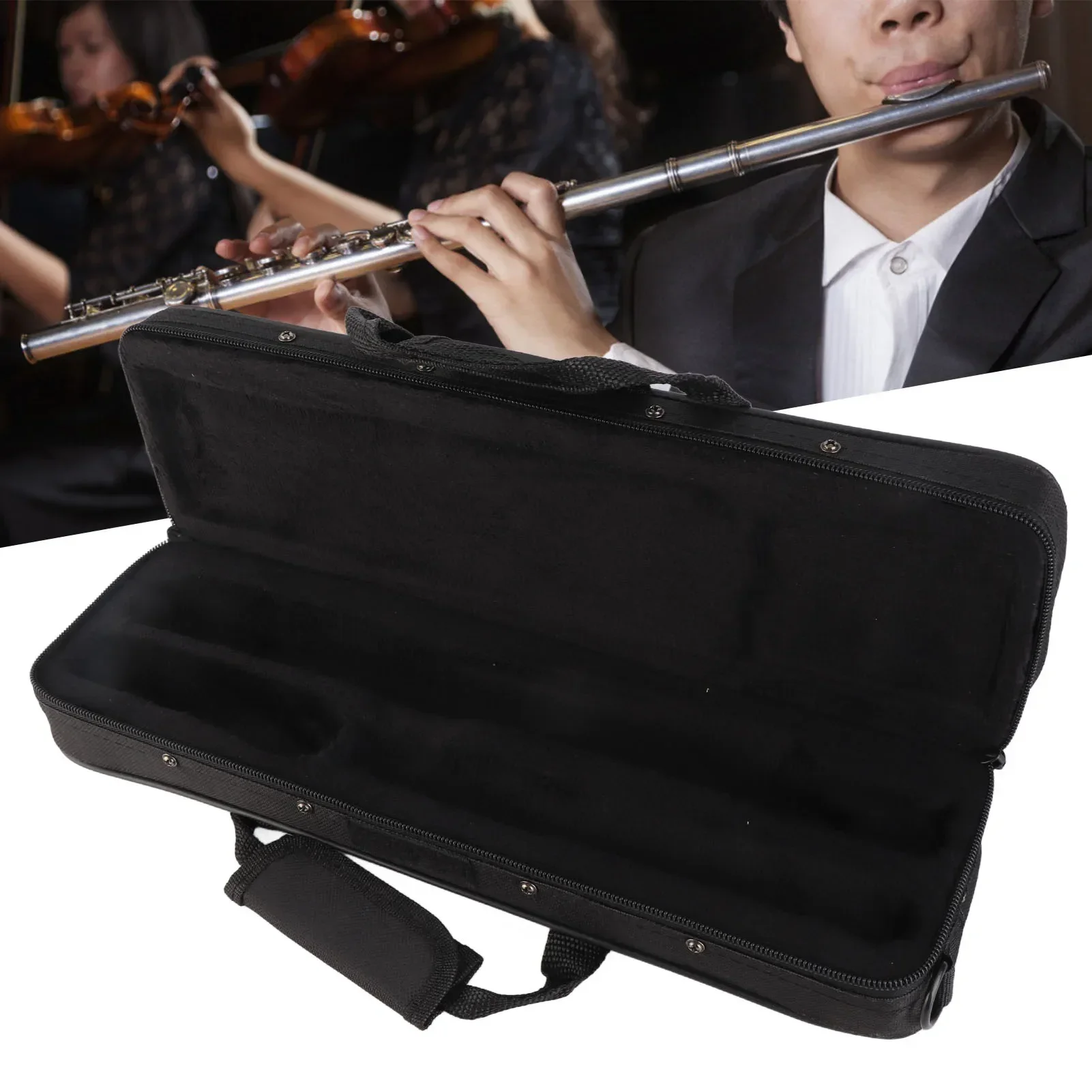 

Flute Cases Oxford Cloth Waterproof Portable Carrying Bag For 16 Holes Flute