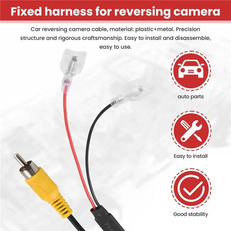 4 Pin Car Reverse Camera Retention Wiring Harness Cable Plug Adapter Connector Fit For Toyota