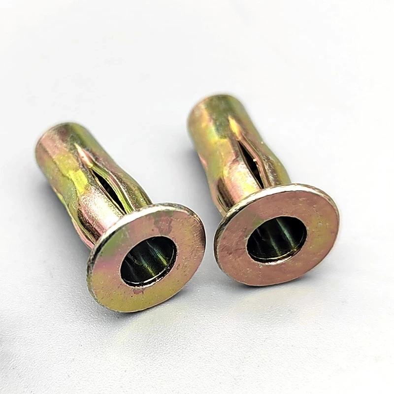 M4 M5 M6 M8 304 Stainless Steel Petal Rivets Bolt Cap Slotted Pull Rivet Nut Color Zinc Plating Car License Plate Fixed Screw