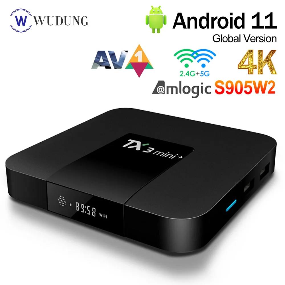 5PCS / Lot Wholesale Tanix TX3 Mini Smart TV Box Android 11.0 Amlogic S905W2 2.4G 5G Wifi TX3 Mini + 4K Media Player Set Top Box