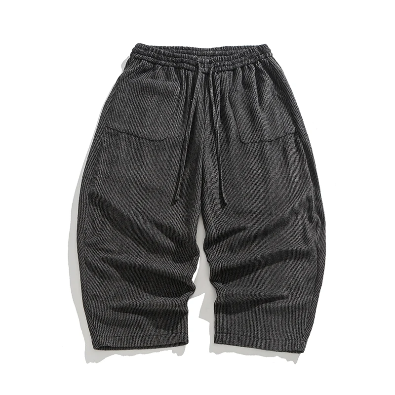 Corduroy Men Wide Leg Pants Oversized Joggers Casual Pants Men Streetwear Vintage Harem Pants Male Loose Trousers Large Size 5XL