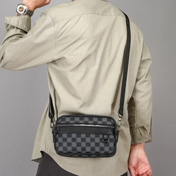 Bolso bandolera Oxford para hombre, bandolera pequeña con cremallera, Simple, para teléfono, lateral