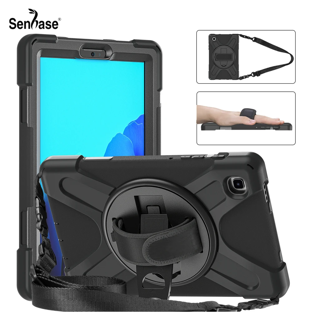 

Shockproof Kids Safe PC + Silicon Stand Shoulder Strap Tablet Cover For Samsung Galaxy Tab A7 Lite 8.7 2021 SM-T220 SM-T225 Case