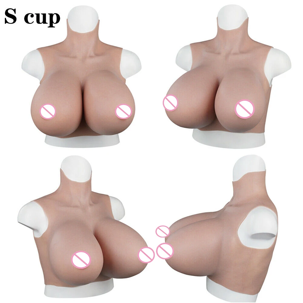 U-Charmmore Huge Boobs S Z Cup Silicone Breast Forms Breastplate For Drag Queen Shemale Crossdresser Transgender Transvestites