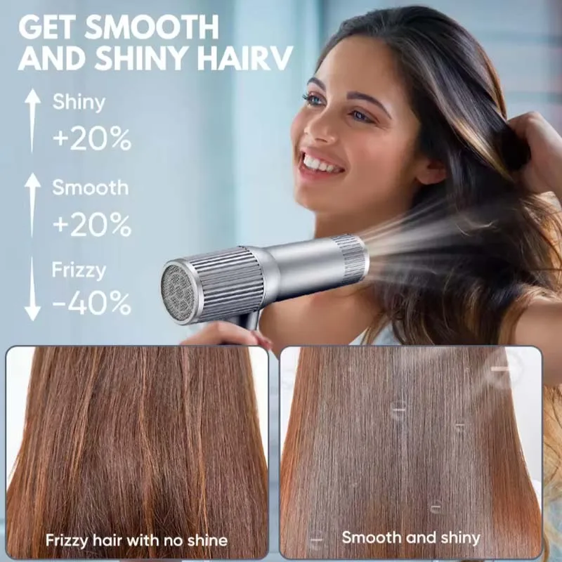 سلك طاقة بعلامة خاصة لمجفف الشعر، فوهة محرك بدون فرش، مجفف شعر أيوني منخفض الحرارة