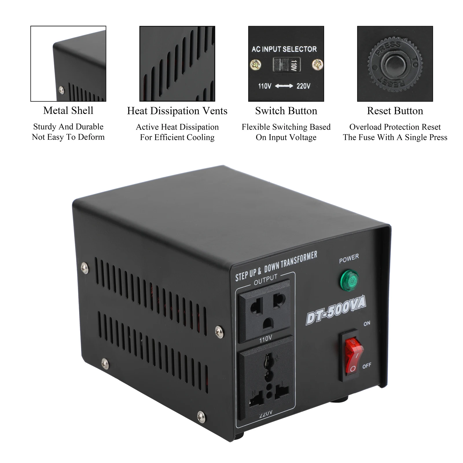 Voltage Transformer AC 110V to 220V OR AC 220V to 110V Step Up & Step Down Converter 500W-5000W for Home Appliances