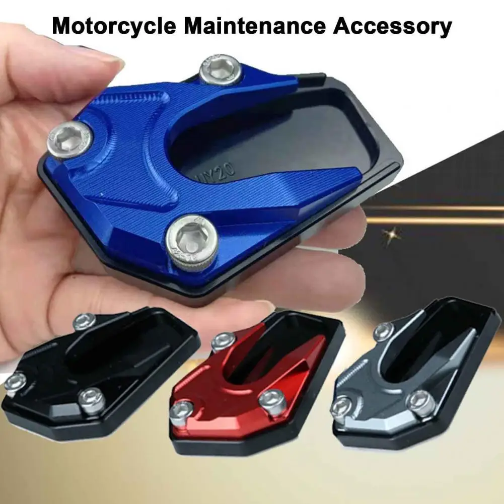 Motorcycle Kickstand Foot Side Stand Extension Pad Rustproof Corrosion Resistant Non-Slip Enhanced Stability Motorbike Kickstand