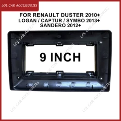 9 Inch Fascia For RENAULT Duster/LOGAN/SANDERO 2010+ Car Radio Stereo GPS Android Player 2Din Head Unit Panel Dash Install Frame