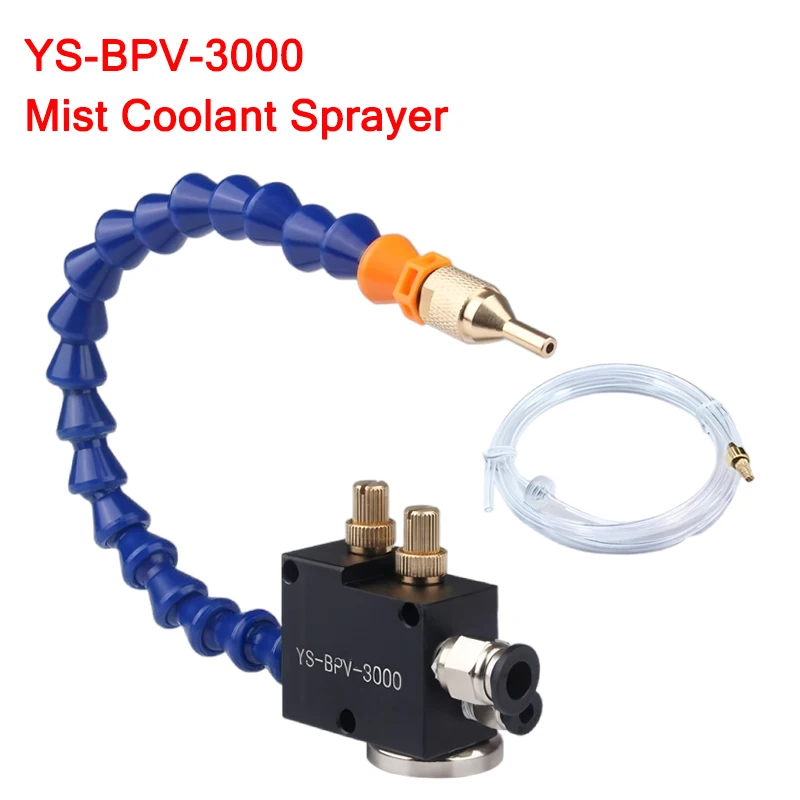 YS-BPV-3000 No-Leak Mist Coolant Lubrication Spray System Mist Cooling Sprayer CNC Lathe Milling Drill Engraving Machine Tool