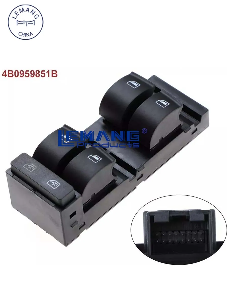 

Master Power Window Control Switch 4B0959851B Fits For Audi A3 A6 C5 1998-2005 NEW 8L0959851A 4B0959851B4PK