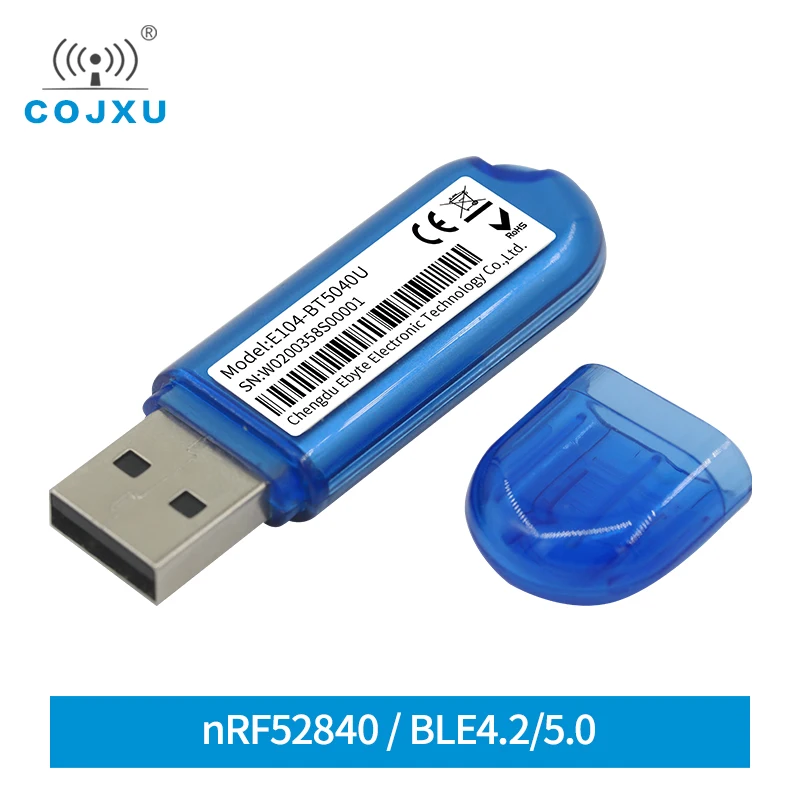 Dongle USB BLE nRF52840 2360-2500MHz 8dBm 250m Rango 5V BLE 4,2 y BLE 5,0 antena PCB USB Bluetooth Dongle cojxu E104-BT5040U