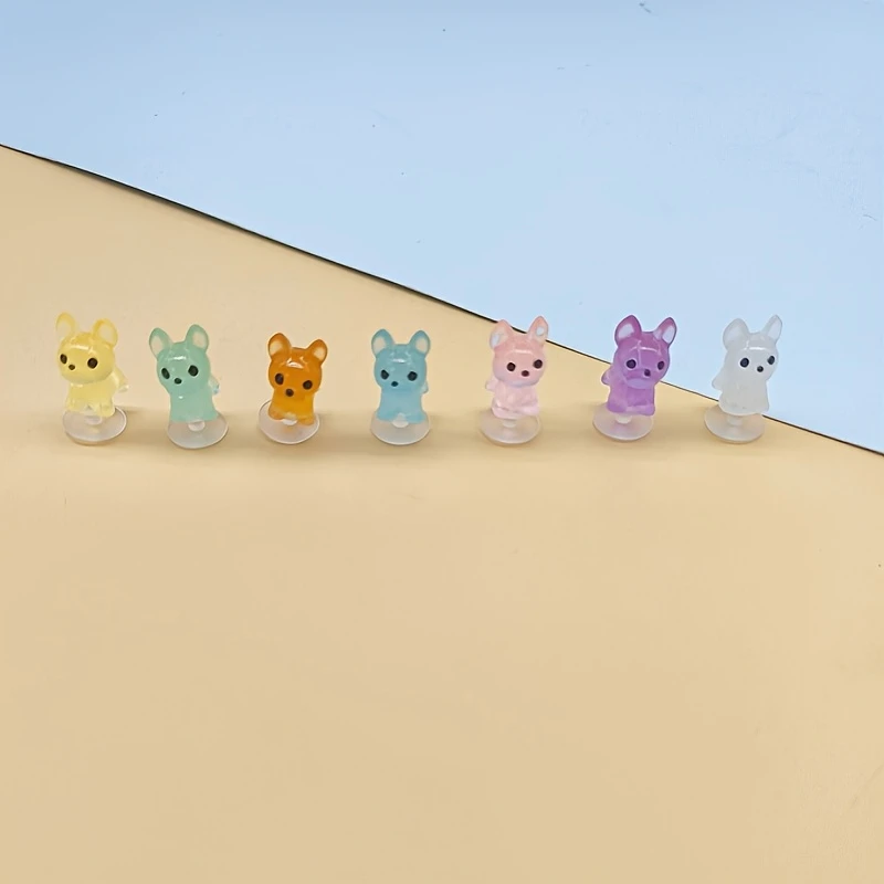 

New JIBBIYZ 7-Color Luminous Three-Dimensional Puppy Shoe Charms Set For Clogs Suitable for Summer Shoe Decorations Party Gifts