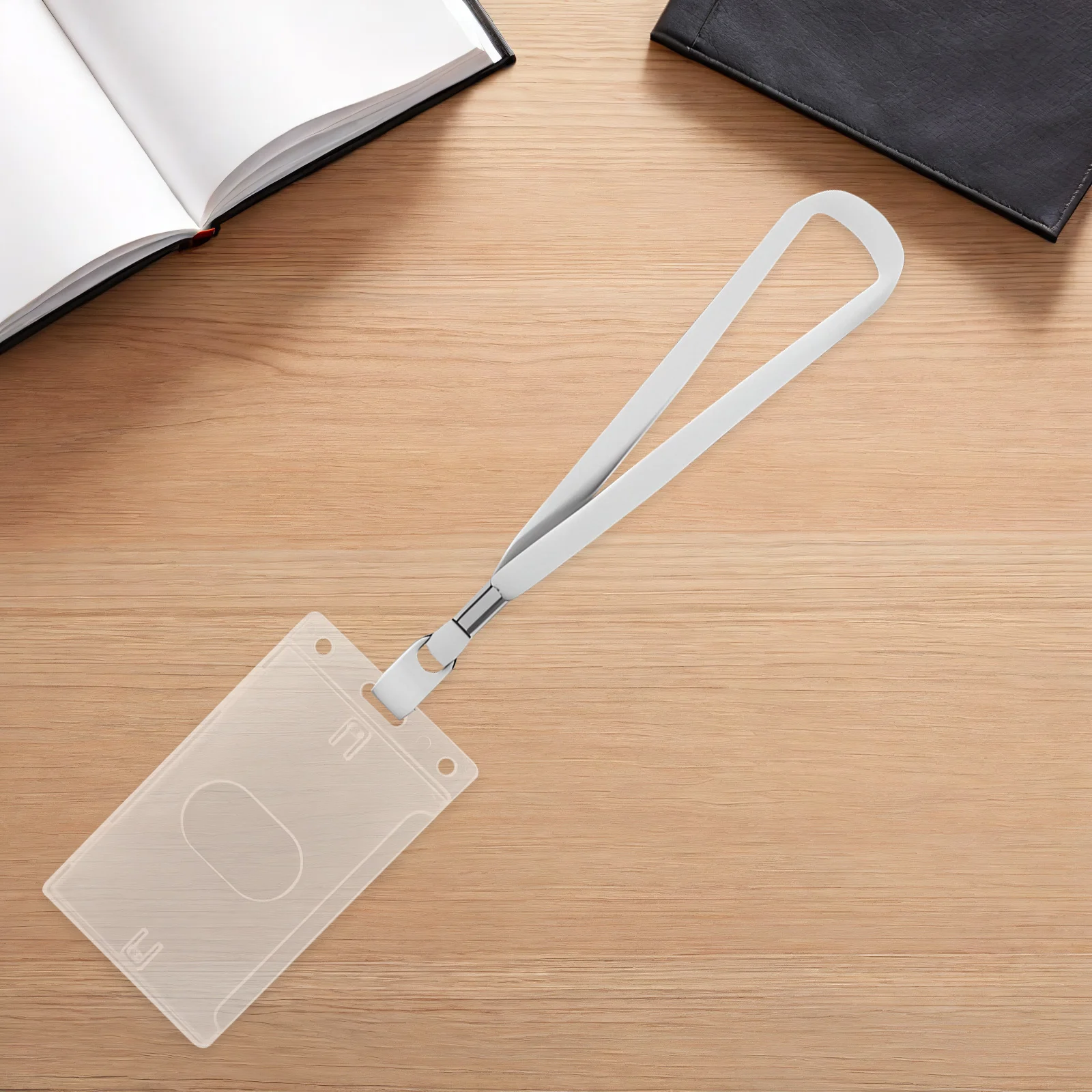 15 قطعة حافظة بطاقات شفافة من البلاستيك الشفاف حامل شارة الهوية حافظة صلبة عمودية لشارات اسم الهوية حماية الشريحة إدراج المدرسة #3