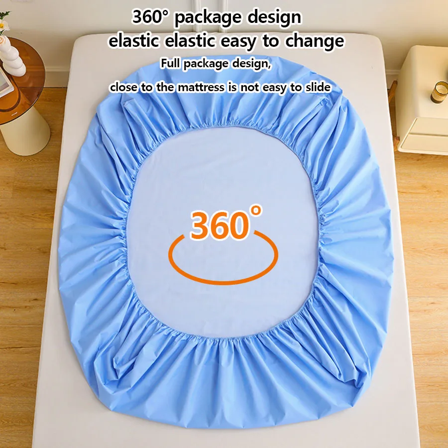 Breathable Waterproof Mattress Protector Quilted Anti Mite Anti Bacterial Fitted Bed Sheet Cover No Pillowcase