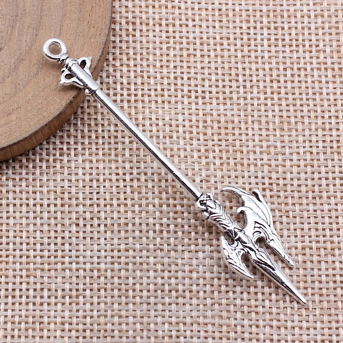 20pcs 70mm(2.76inch) Antique Silver Color Acgn Cosplay Sword, Gun, Sword And Halberd Charms DIY Jewelry Findings Bulk