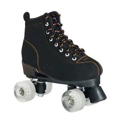 Ice rink non-slip and wear-resistant black classic roller skates