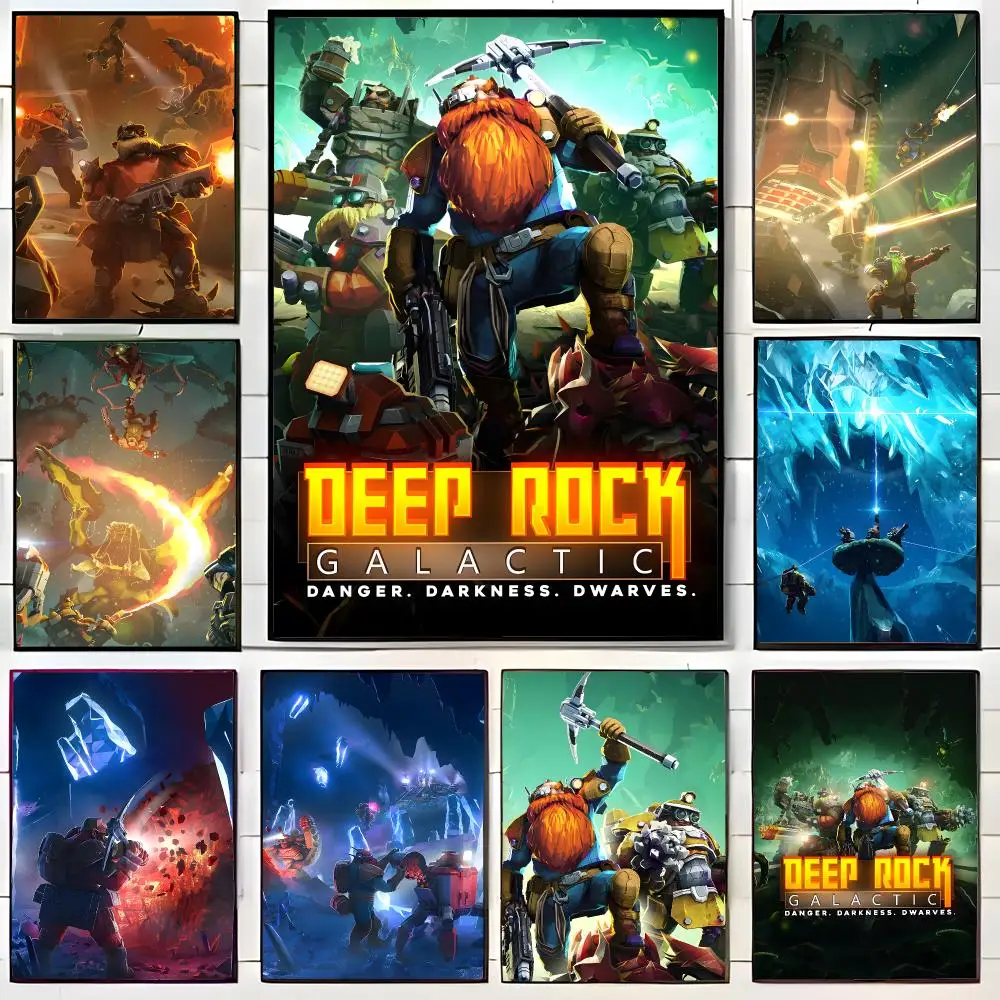cooperative game D-Deep Rock Galactic Poster Wall Art Print Decorative Mural Home Decor Gift Unframed