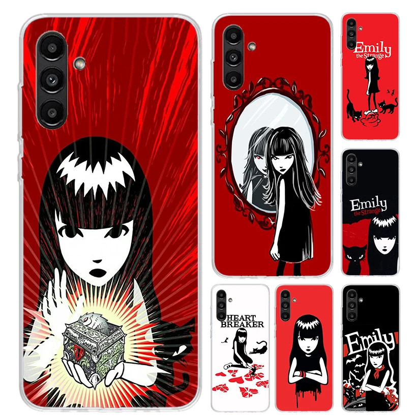 Comics Emily The Strange Phone Case for Samsung Galaxy A15 A25 A35 A55 A14 A24 A34 A13 A53 A12 A52S A23 A33 A24 A34 A03S A04S A0