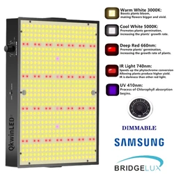 Qkwin UPD SERIES Led Grow Light 200W Built With full spectrum Samsung chip DIY with red light leds built with fans