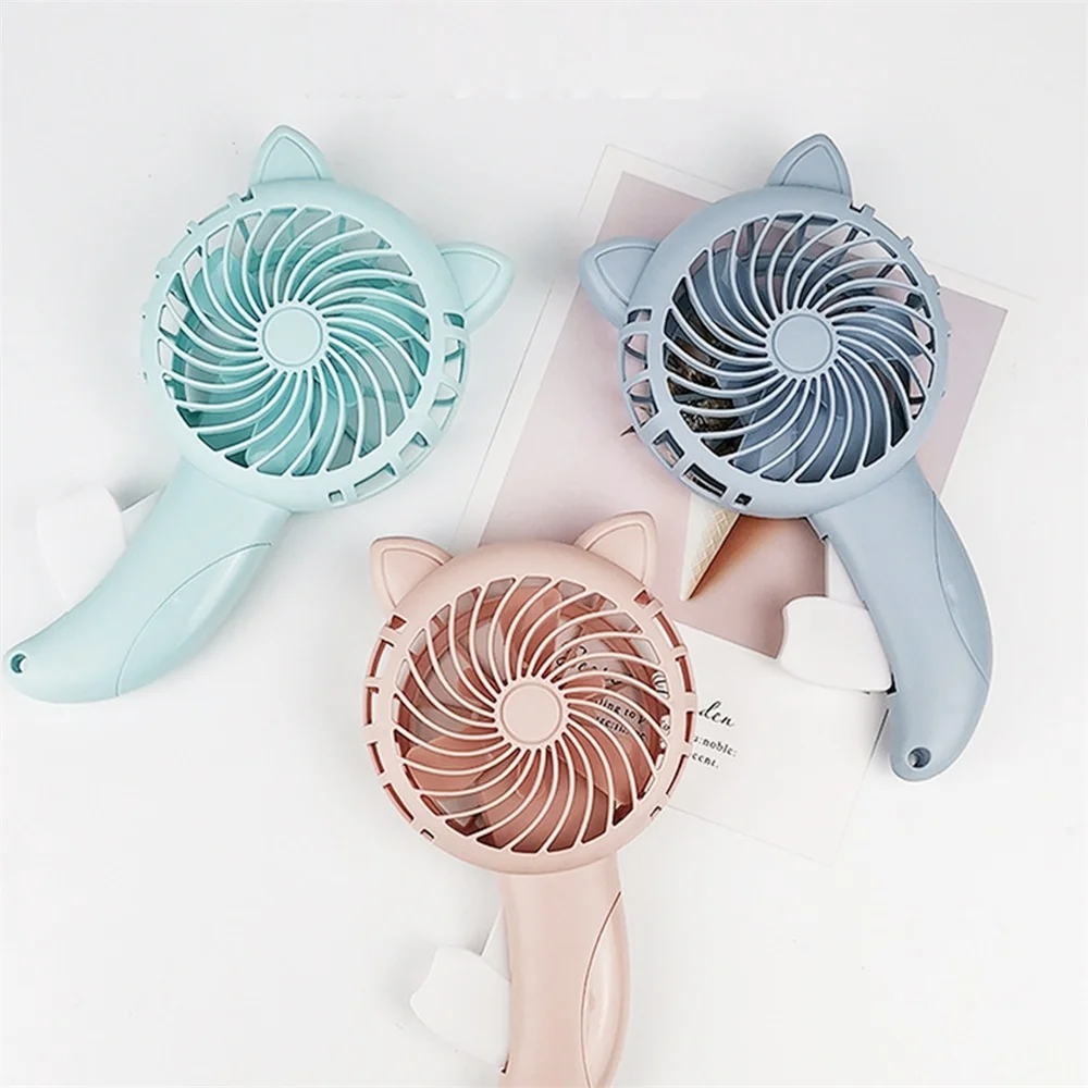 Hand Held Fan Manual Pressure Fan For Home Mini Portable Fan Without Battery Household Cartoon Fan Cooling Cartoon Held Fan