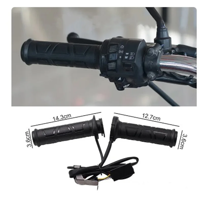 1Pair 7/8 Motorcycle Heated Handlebar Electric Hot Grips 12V Handle Motorcycle Accessories