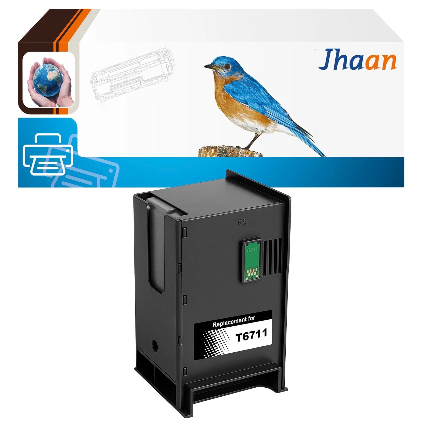 Jhaan T6711 C13T671100 Kompatible Tintenwartungsbox Kompatibel mit ET-16500, WF-3520, WF-3540, WF-3620, WF-3640 – Detail 1