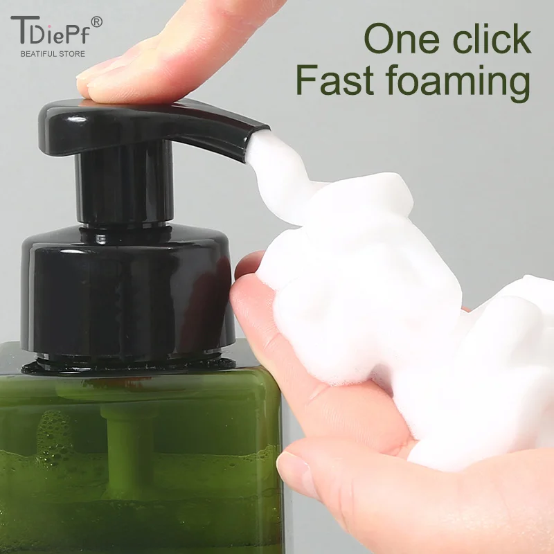 Soap Despenser Portable Foam Pumps Bottle 250/450/650ml Manually Press Soap Foaming Mousses Liquid Shower Gel Bathroom Bottling