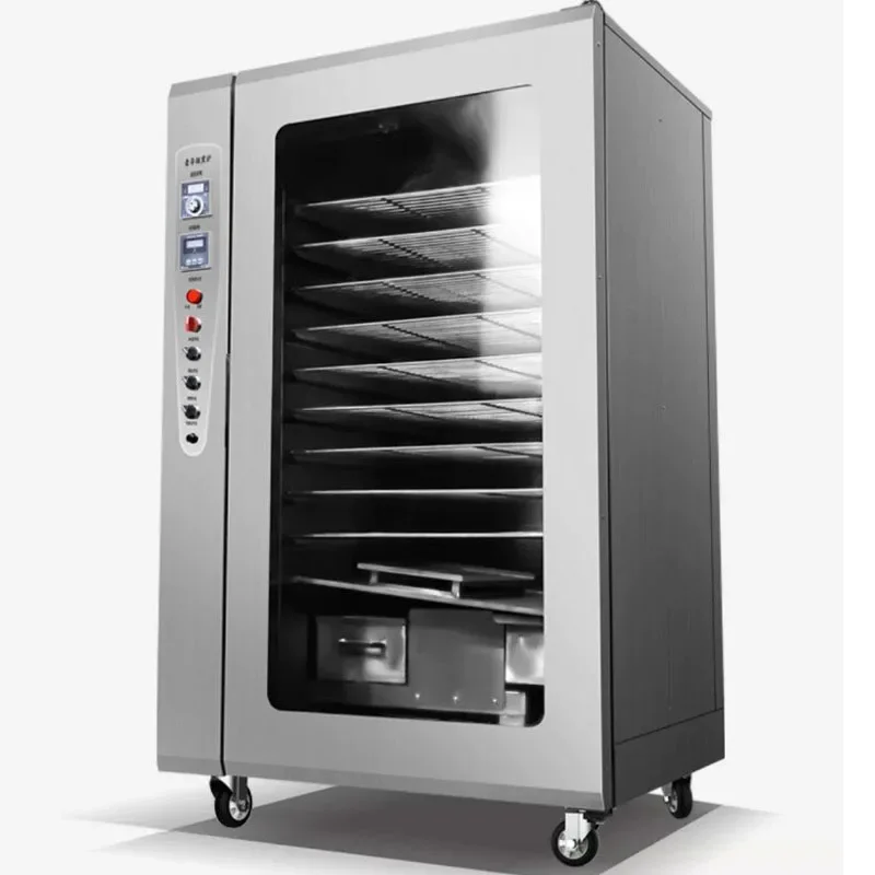 Vertical Digital Control Electric Smoke Oven SUS304 Stainless Steel Multi-Tray Commercial Chicken Meat Sausage Smoker Customized
