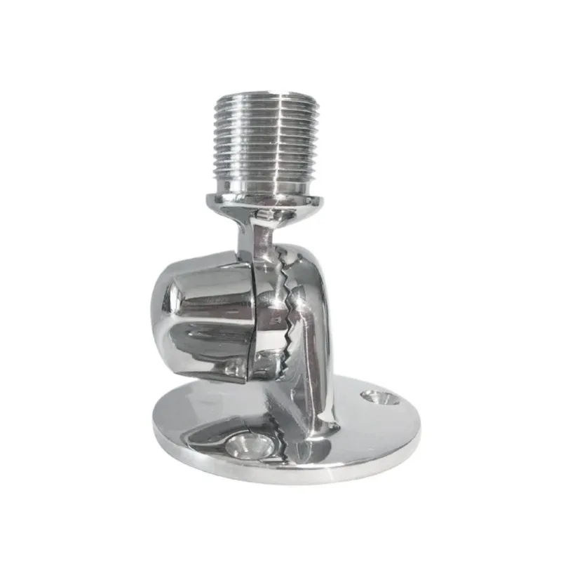 25mm Stainless Steel Threaded Antenna Mount Base Marine Boat Yacht Hardware Accessories (Without Screws)