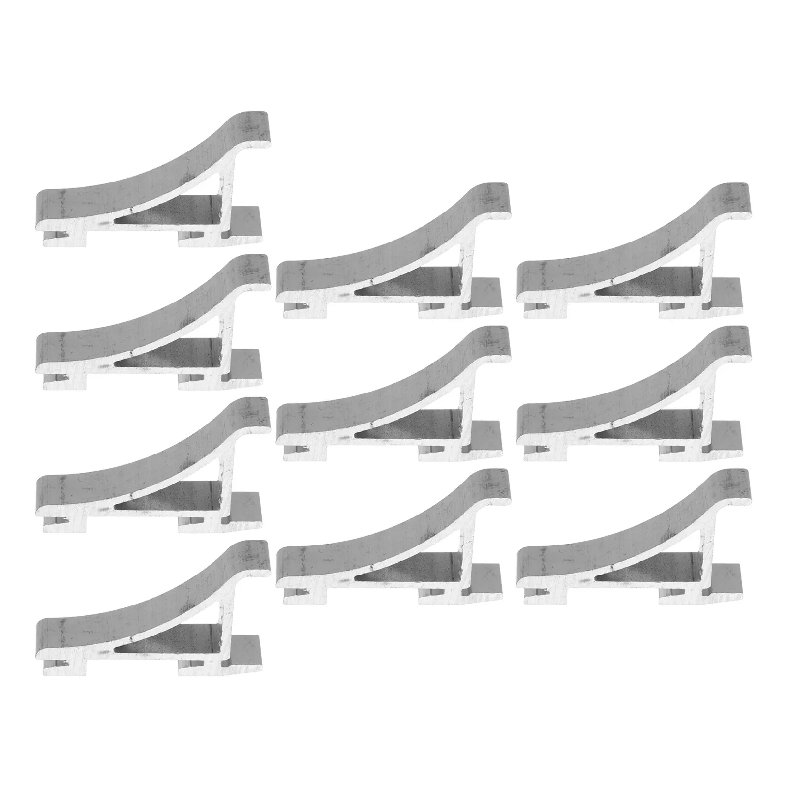 10Pcs Heavy-Duty Thickened Aluminum Refrigerator Shelf Clip Freezer Shelf Clip Metal Fridge Bracket for Home Commercial Display
