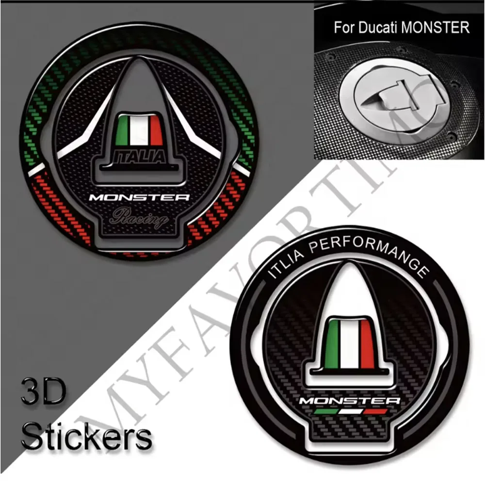 

For Ducati Monster 620 696 796 800 950 939 821 797 937 1000 1100 1200 SP Protector Tank Pad Gas Fuel Oil Cap Stickers Decals